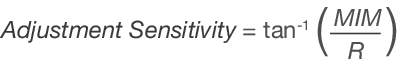 Adjustment sensitivity formula