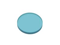 colored glass bandpass filter model fsr-bg38 with blue-green color