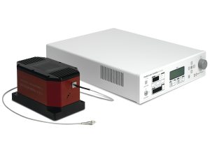 velocity widely tunable diode laser with controller and laser head shown