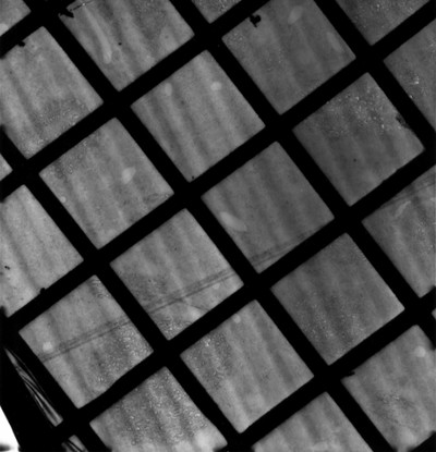 Electron micrographs of ultra thin tissue sections prepared for the electron microscope before inflation of the BenchTop™ isolation system (Knife chatter shown).